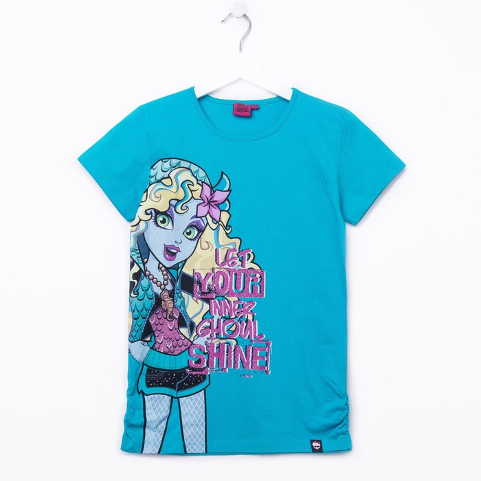 Футболка для девочки "Monster High", рост 158 см (84), цвет бирюзовый (арт. ZG 02426-S2_П)