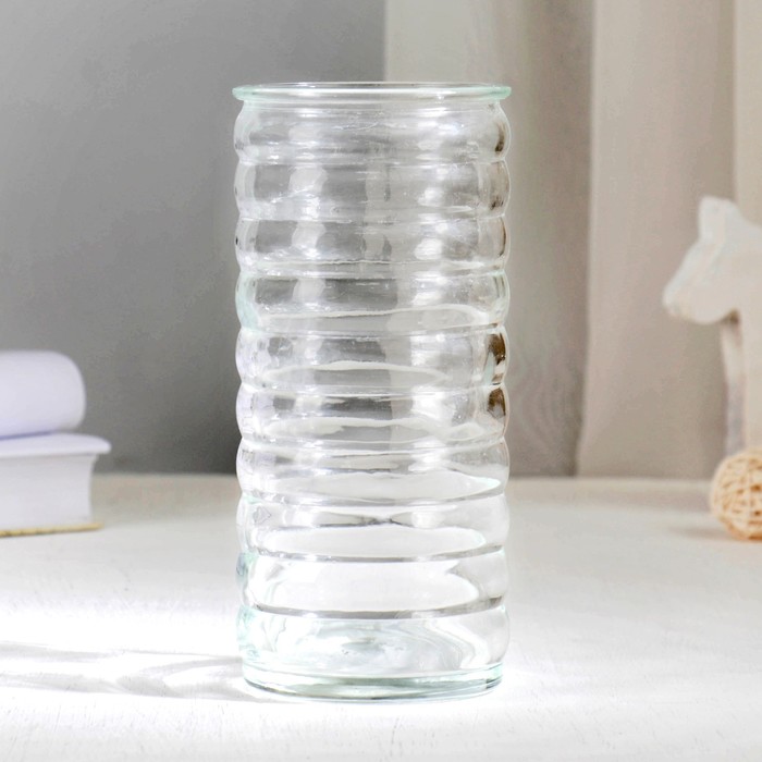 Ваза "Пружина" жёлтая