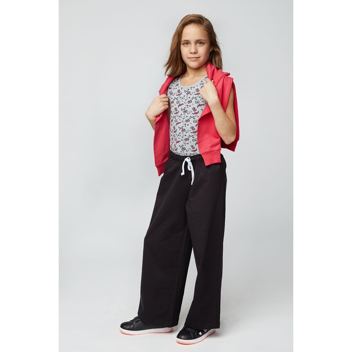 Комплект для девочки (толстовка, майка), рост 128 см (68), цвет фуксия/серый (арт. ZG 17008-MF2_Д)