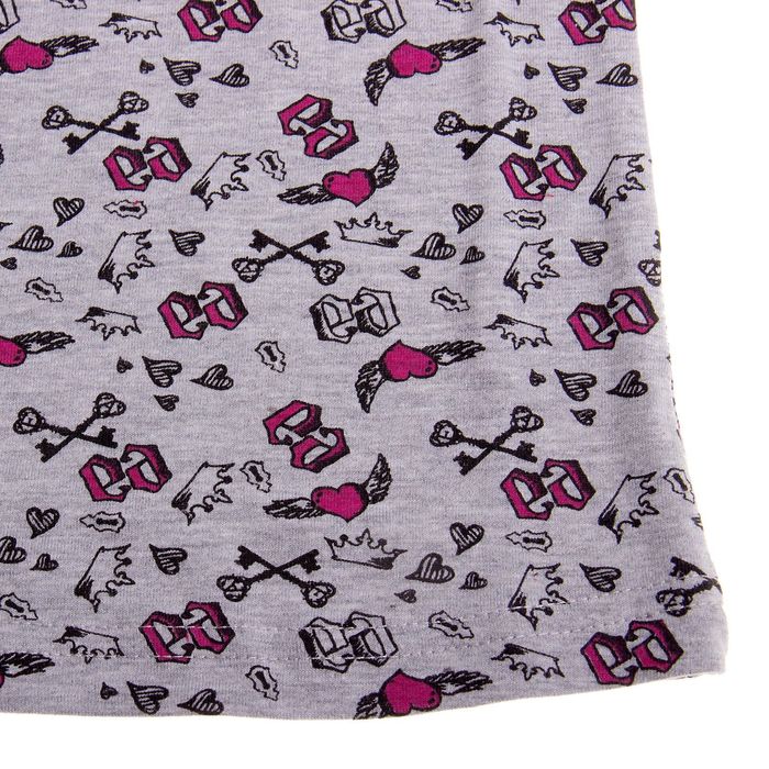 Комплект для девочки (толстовка, майка), рост 128 см (68), цвет фуксия/серый (арт. ZG 17008-MF2_Д)