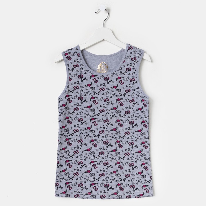 Комплект для девочки (толстовка, майка), рост 128 см (68), цвет фуксия/серый (арт. ZG 17008-MF2_Д)