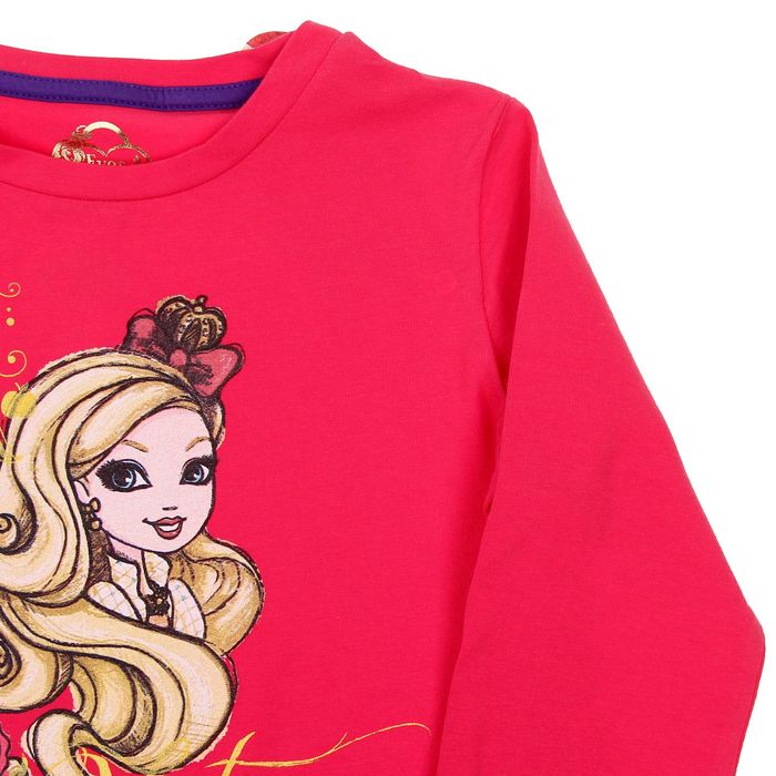 Платье для девочки "Ever After High", рост 146 см (76), цвет фуксия/набивка (арт. ZG 14128-DLF2_Д)