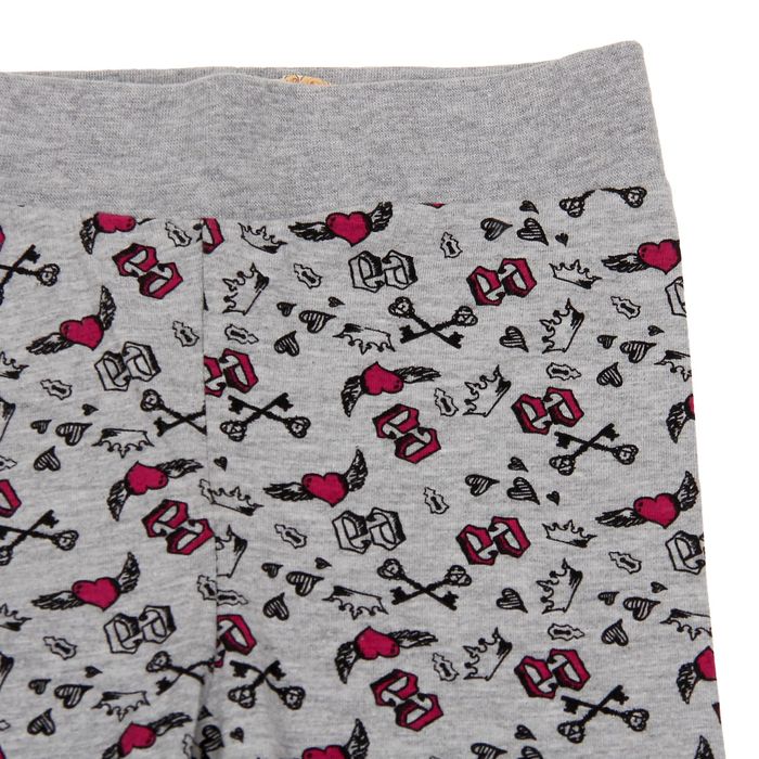 Брюки для девочки "Ever After High", рост 128 см (68) цвет серый-набивка ZG 19140-M2_Д