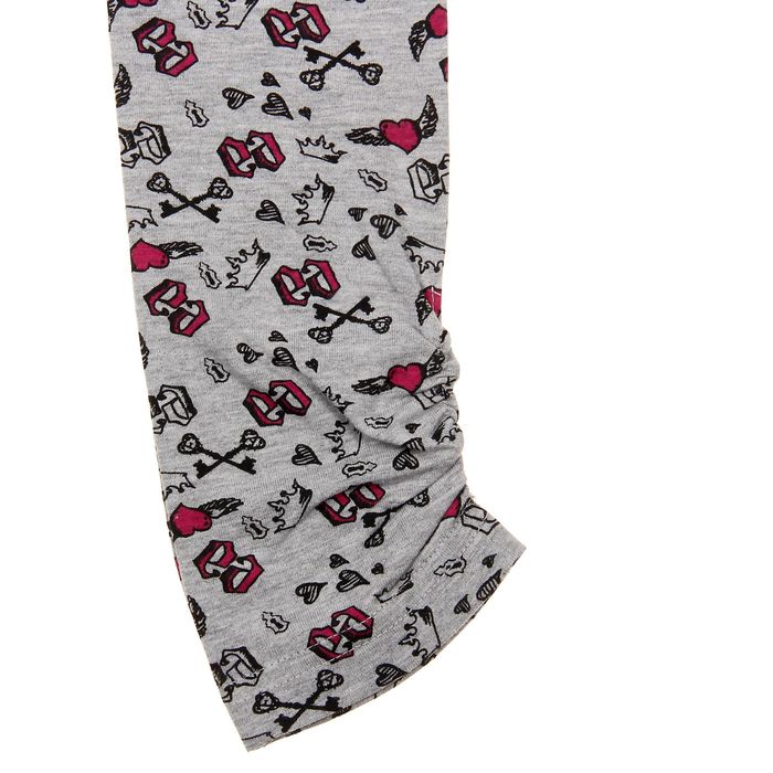 Брюки для девочки "Ever After High", рост 128 см (68) цвет серый-набивка ZG 19140-M2_Д