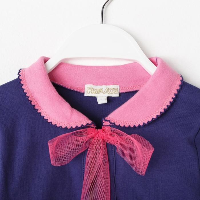 Жакет для девочки, рост 92 см (52), цвет синий/розовый