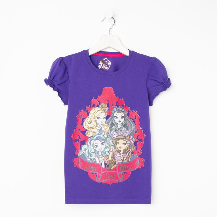 Футболка для девочки "Ever After High", рост 140 см (72), цвет фиолетовый (арт. ZG 02239-DL2_Д)