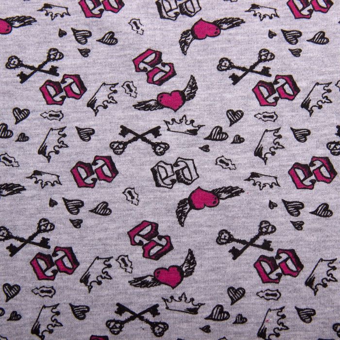 Комплект для девочки (толстовка, майка), рост 140 см (72), цвет фуксия/серый (арт. ZG 17008-MF2_Д)