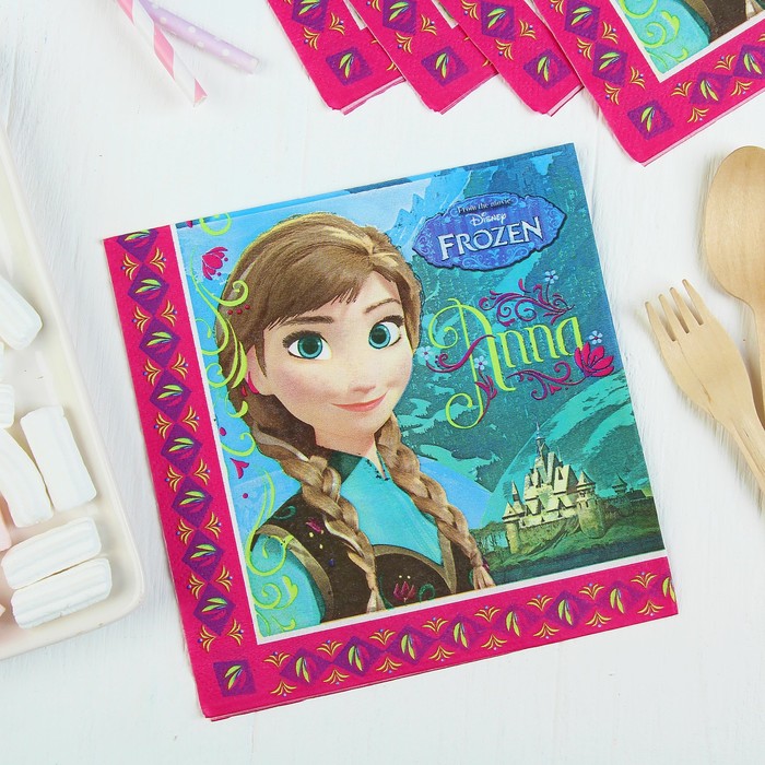 Салфетки бумажные "Холодное сердце", 33 см, набор 20 шт.