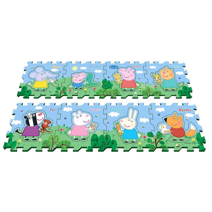 Коврик-пазл "Пеппа и друзья", 8 сегментов