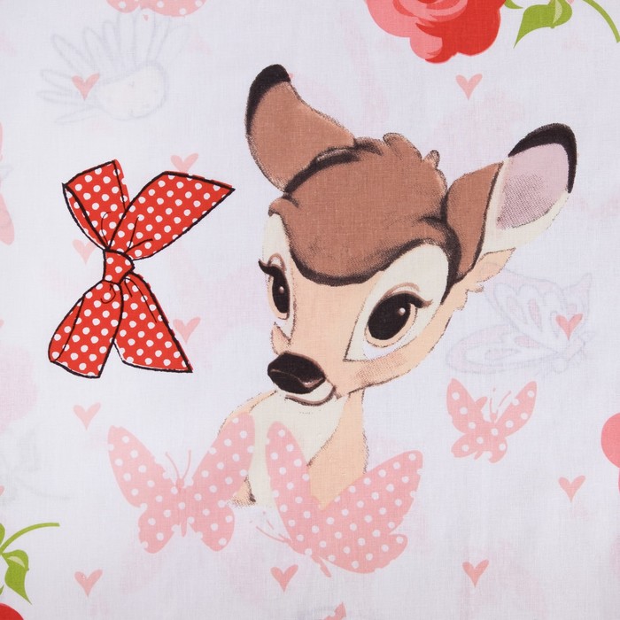 Постельное бельё 1, 5 сп "Бемби", размер 143х215 см, 150х214 см, 50х70 см -1 шт., 100% хлопок, Дисней беби