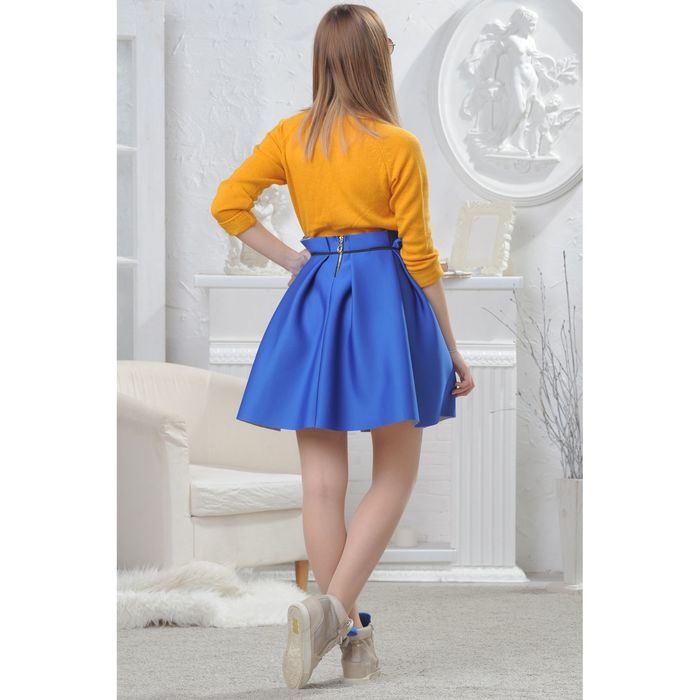 Юбка женская 4574, размер 44, рост 164 см, цвет синий
