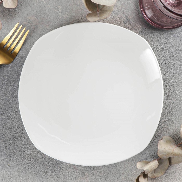 Тарелка фарфоровая десертная Wilmax Ilona, d=19,5 см, цвет белый тарелка фарфоровая десертная d 18 см цвет белый
