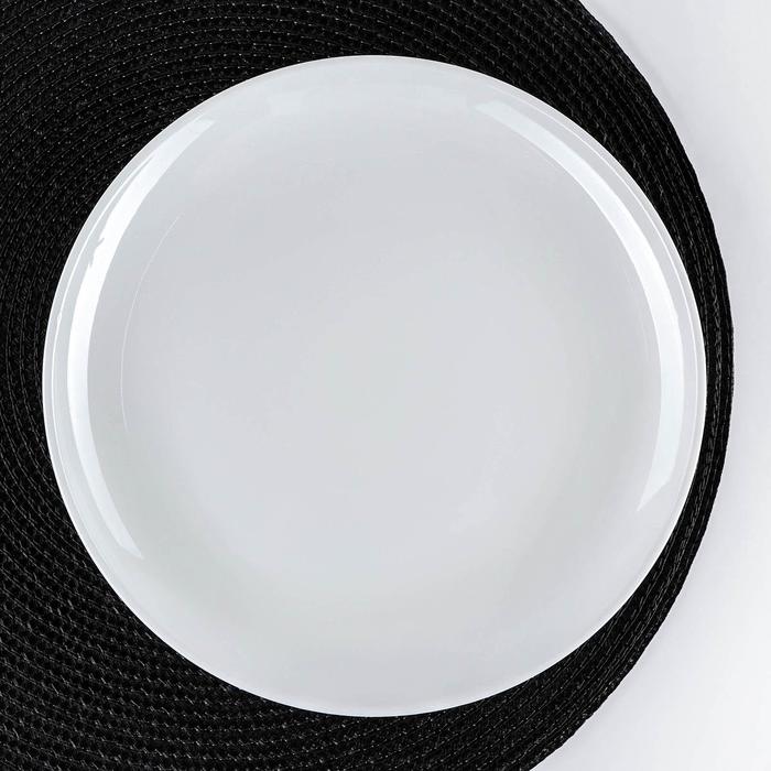 Тарелка фарфоровая обеденная с утолщённым краем Wilmax Olivia Pro, d=23 см, цвет белый тарелка обеденная wilmax wl 991007 a 23 см белый