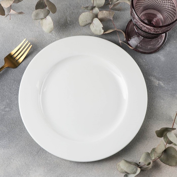 Тарелка фарфоровая обеденная Wilmax Stella Pro, d=23 см, цвет белый тарелка обеденная wilmax wl 991007 a 23 см белый