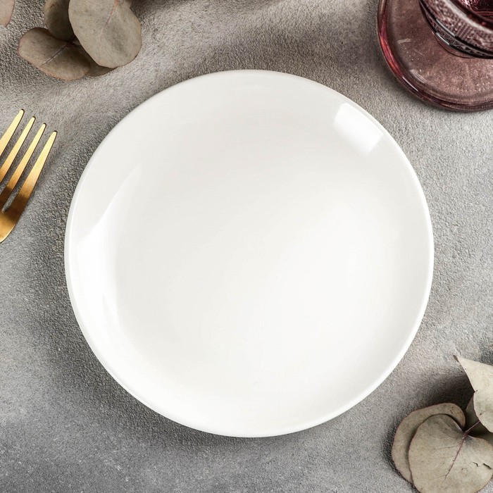 Тарелка фарфоровая пирожковая с утолщённым краем Wilmax Olivia Pro, d=15 см, цвет белый тарелка фарфоровая обеденная с утолщённым краем white label d 25 см цвет белый