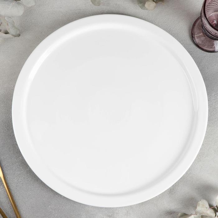 Блюдо фарфоровое для пиццы Wilmax, d=35,5 см, цвет белый блюдо фарфоровое wilmax d 12 5 см цвет белый