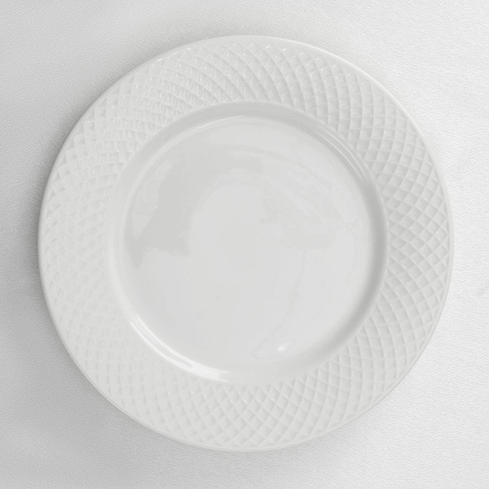 фото Набор тарелок десертных фарфоровых wilmax «юлия высоцкая», 6 предметов: d=20 см, цвет белый wilmax england