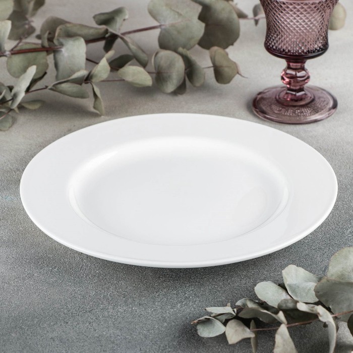 Тарелка фарфоровая обеденная Wilmax Stella Pro, d=25,5 см, цвет белый тарелка фарфоровая обеденная stella классика d 28 см цвет белый
