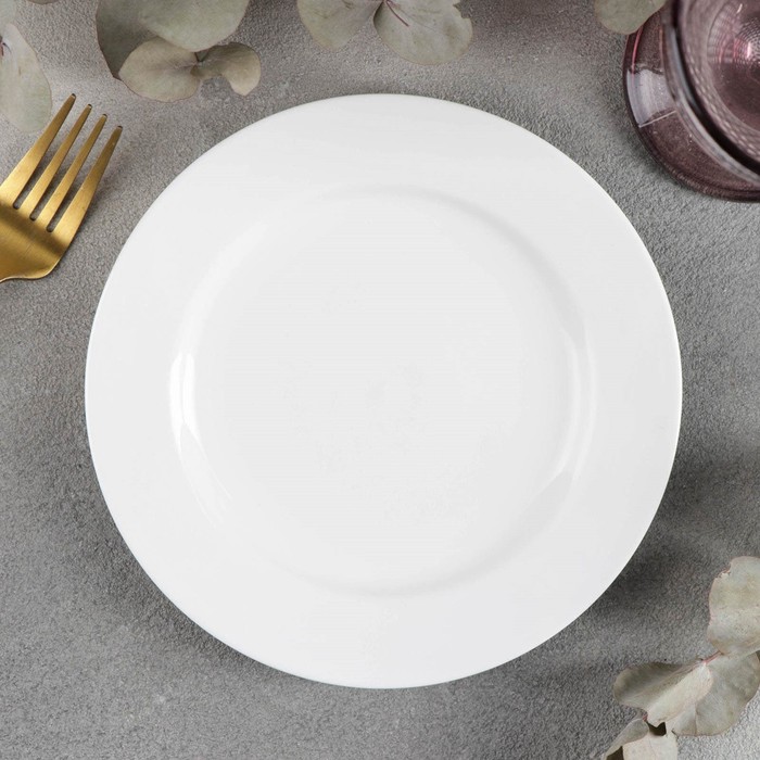 Тарелка фарфоровая десертная Wilmax Stella Pro, d=18 см, цвет белый тарелка фарфоровая десертная wilmax юлия высоцкая d 20 см цвет белый