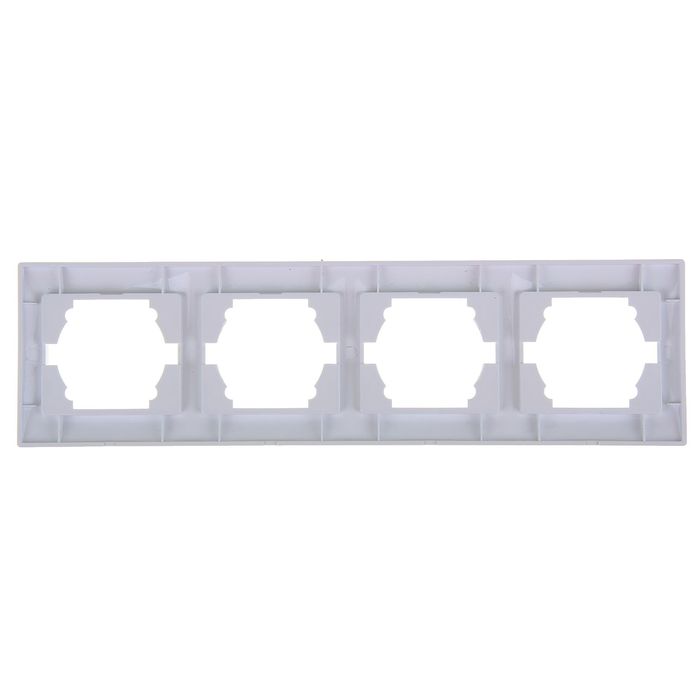 Рамка LEDARD Novus, четырехместная, вертикальная, белая