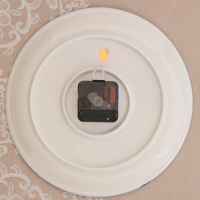 Часы «Тарелка», гжель, кобальт