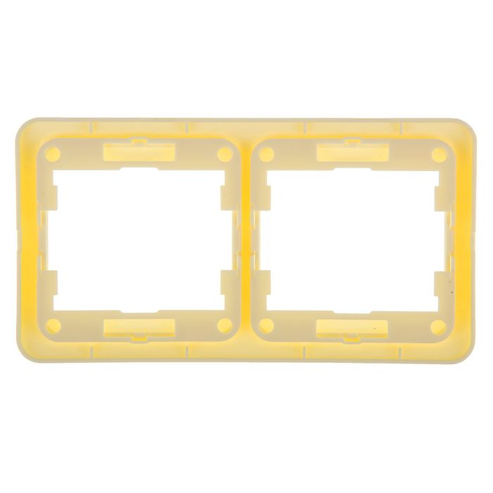 Рамка POWERMAN Classic 2302H, двухместная , горизонтальная, цвет кремовый