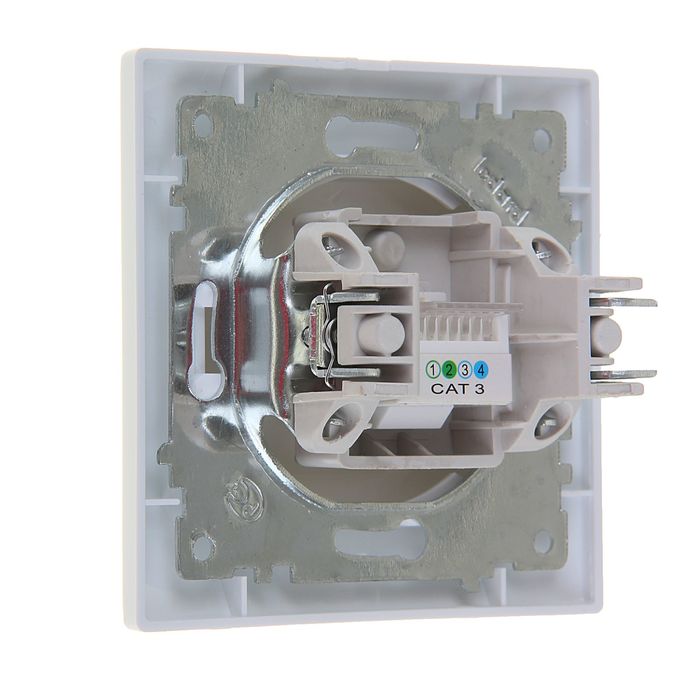 Розетка телефонная LEDARD Novus, одноместная, скрытая, белая