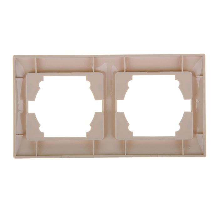 Рамка LEDARD Novus, двухместная, вертикальная, цвет слоновая кость