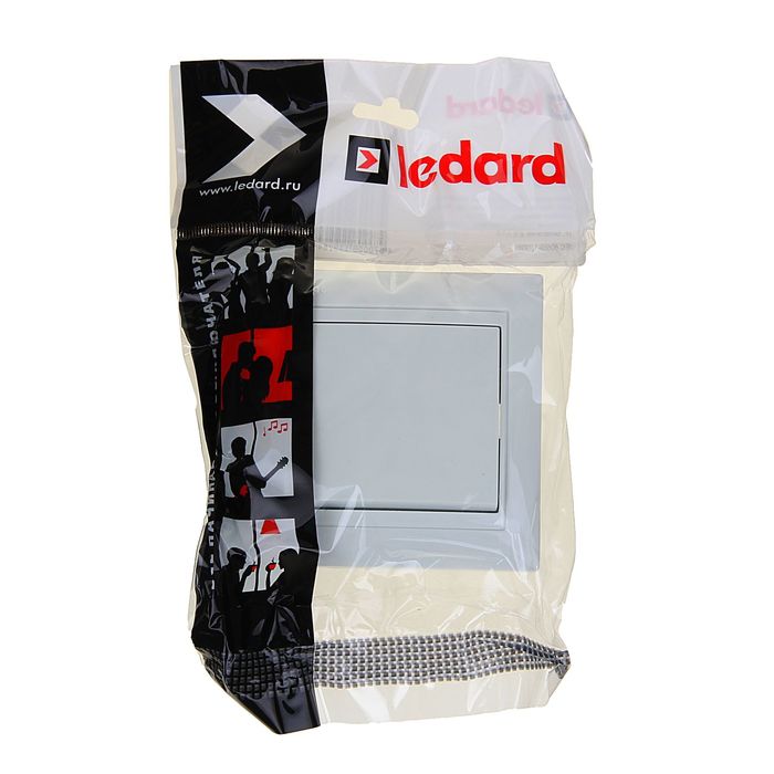 Выключатель LEDARD Novus, 10 А, 250 В, 1 клавиша, скрытый, белый