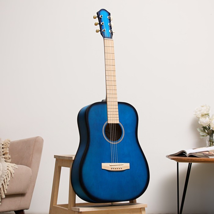Акустическая гитара Амистар н-513 6 струнная, менз.650мм, художественная отделка, синяя