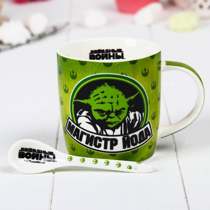 Набор кружка с ложкой "Пей чай" Звездные войны, 350 мл