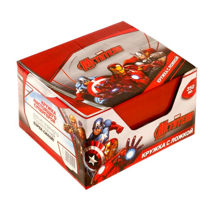 Набор кружка с ложкой "Супергерой" Мстители, 350 мл