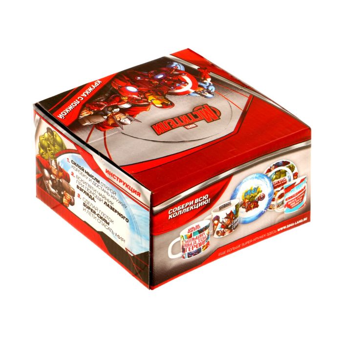 Набор кружка с ложкой "Супергерой" Мстители, 350 мл