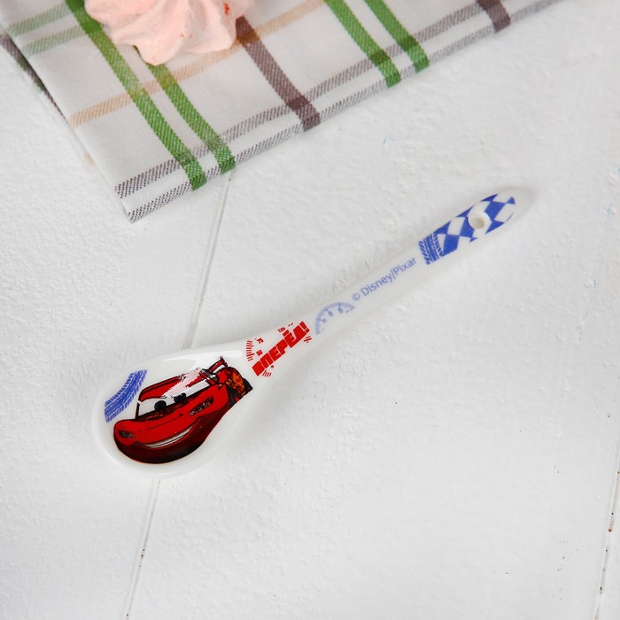 Набор кружка с ложкой "Ты яркий, смелый, крутой" Тачки, 350 мл