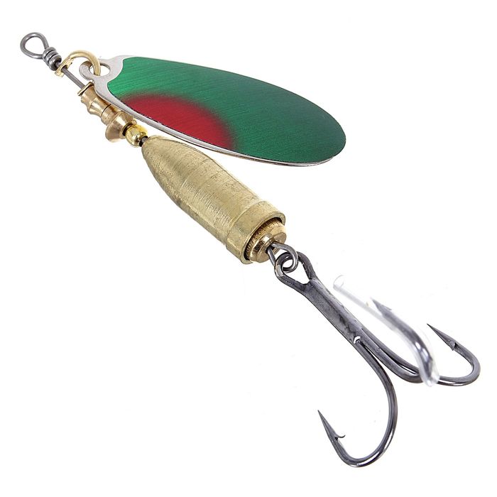 Блесна вращающаяся, цвет золото/зелёный #2