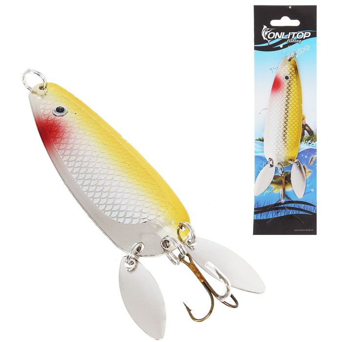 Блесна "Ложка", два лепестка, 28 г, цвет 009