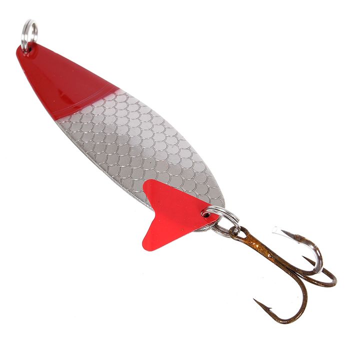 Блесна Профи, 32 г, цвет серебро / красный