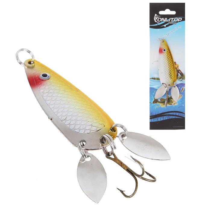 Блесна "Ложка", два лепестка, 22 г, цвет 009