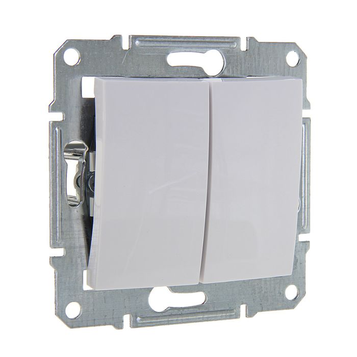 Выключатель "Sedna" SchE SDN0300121, 10 А, 2 клавиши, скрытый, белый