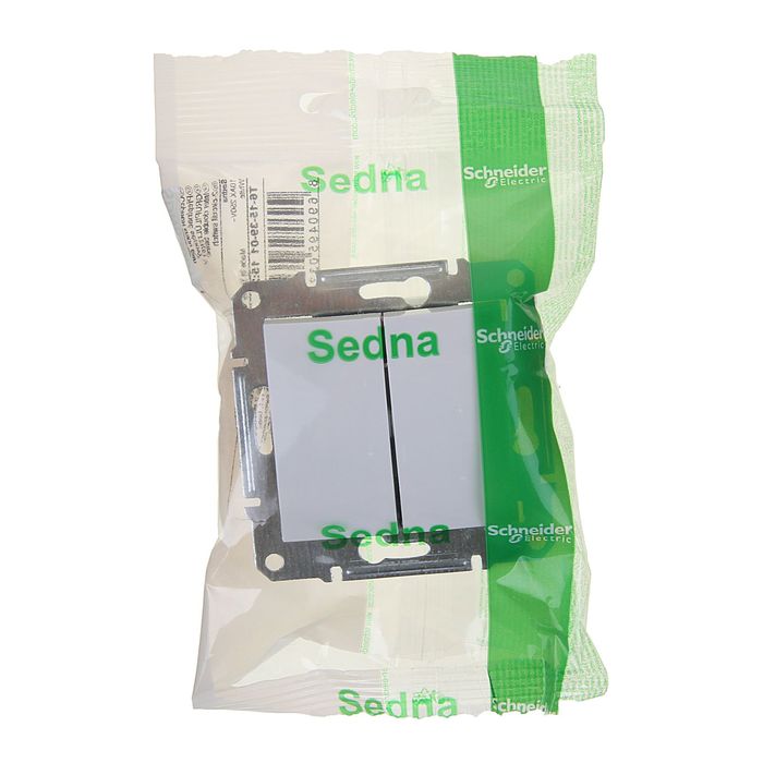 Выключатель "Sedna" SchE SDN0300121, 10 А, 2 клавиши, скрытый, белый