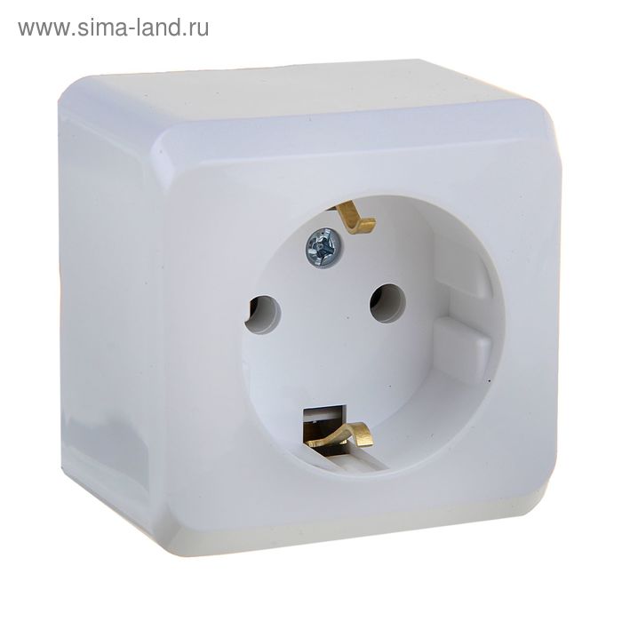 

Розетка SE "Этюд", 16 А, 250 В, накладная, с з/к, IP20, белая, PA16-003B