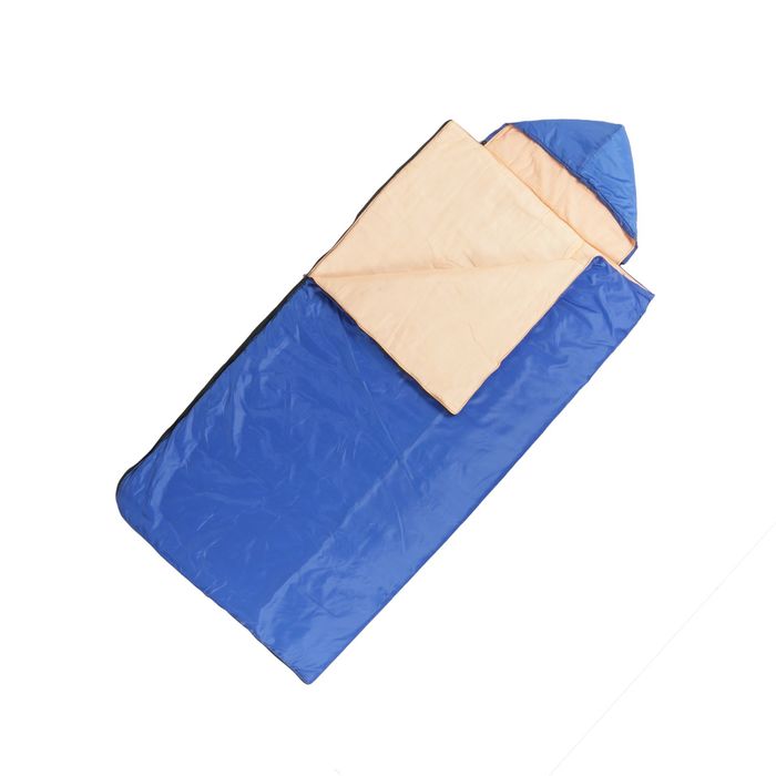 Спальный мешок "Комфорт" 3-х слойный, с капюшоном, увеличенный, цвет МИКС