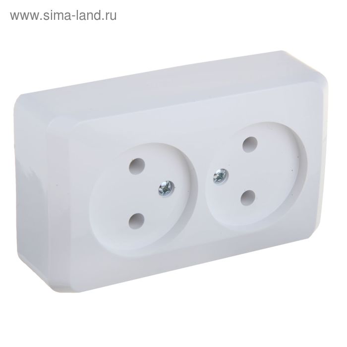 

Розетка двойная SE "Этюд", 16 А, 250 В, накладная, без з/к, IP20, белая, PA16-005B