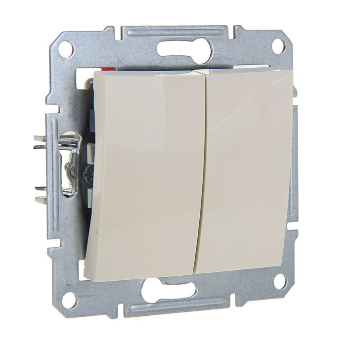 Выключатель "Sedna" SchE SDN0300147, 10 А, 2 клавиши, цвет бежевый