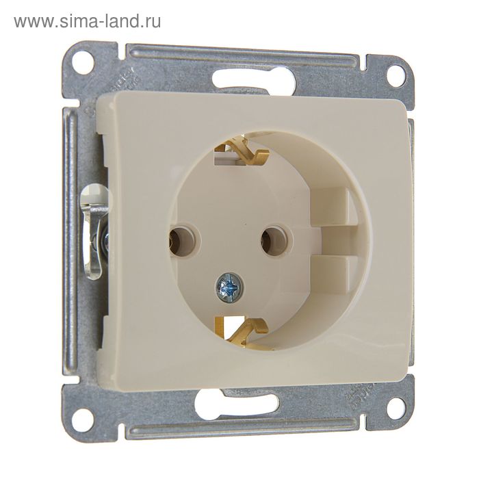 

Розетка SE Glossa, 16 А, 250 В, встраиваемая, с з/к, IP20, бежевая, GSL000243