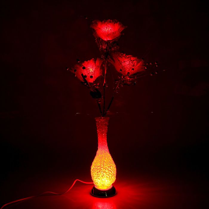 Светильник декоративный "Букет красных бутонов" 65х14 см