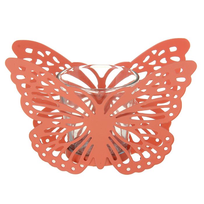 Подсвечник 1 свеча "Бабочка" МИКС