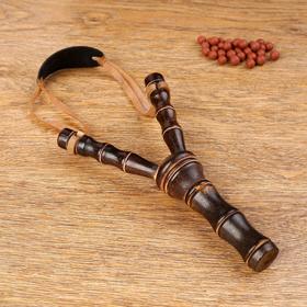 Рогатка 'Бамбук', двойной резиновый жгут, деревянная, 19х11 см, Ош