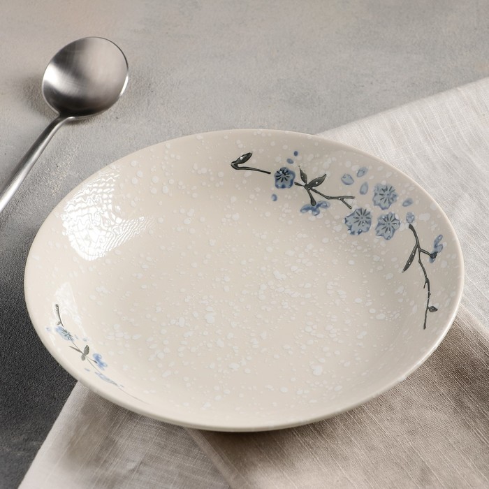 Тарелка глубокая 21 см "Весеннее цветение", 600 мл