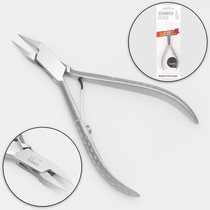 Щипцы маникюрные, для уголков, одинарная пружина, 10см, рабочая область-8мм, цвет серебристый